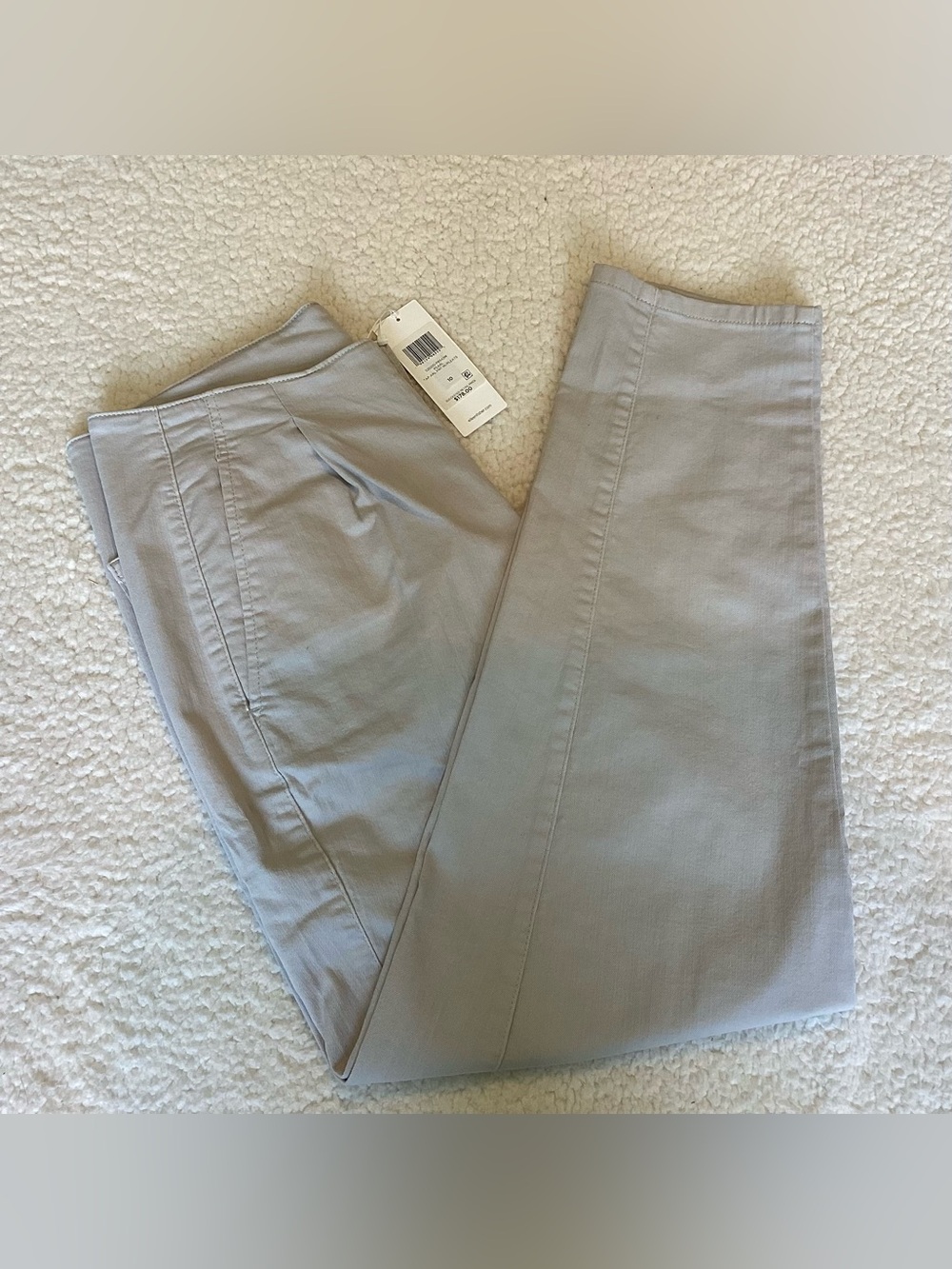 NWT Eileen Fisher Organic‎ Cotton Ankle Pants Size 10 Minimalist Taupe